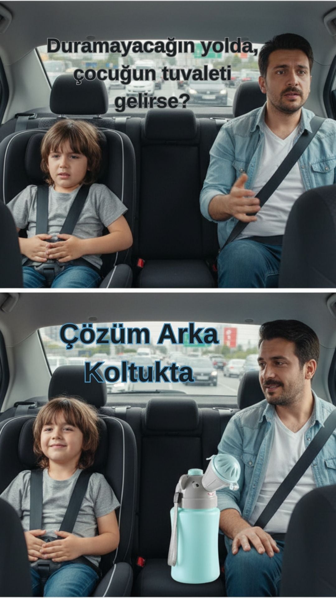 Seyahatlerde Tuvalet Krizini Bitiren Portatif Çocuk Pisuarı – Sızdırmaz & Hijyenik