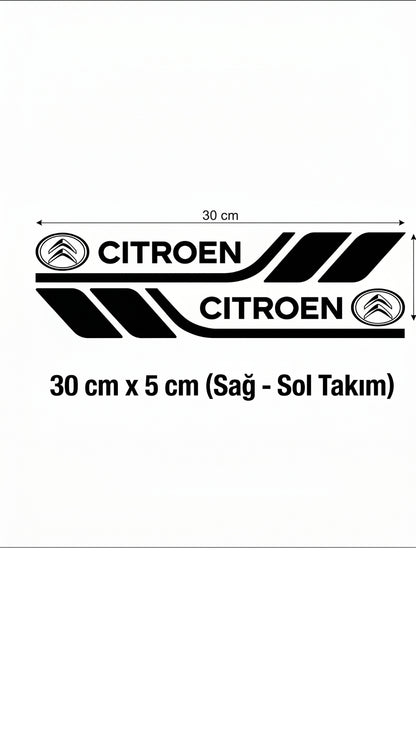 Marka Logolu Su Geçirmez  Araç Kapı ve Tampon Gövde Sticker Seti
