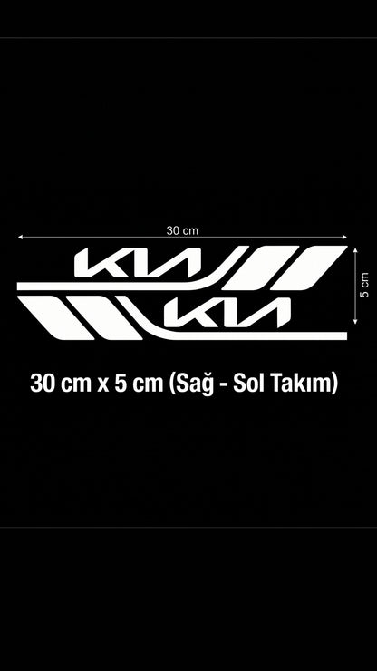 Marka Logolu Su Geçirmez  Araç Kapı ve Tampon Gövde Sticker Seti