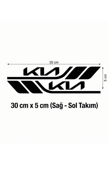 Marka Logolu Su Geçirmez  Araç Kapı ve Tampon Gövde Sticker Seti