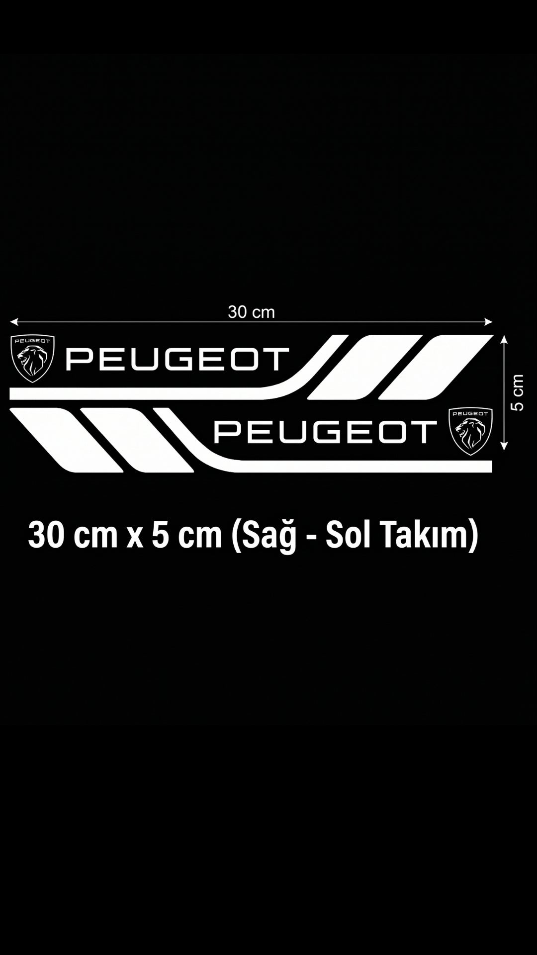 Marka Logolu Su Geçirmez  Araç Kapı ve Tampon Gövde Sticker Seti