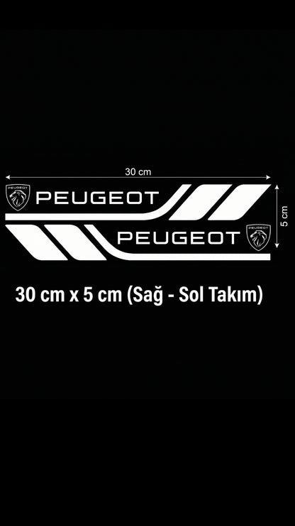 Marka Logolu Su Geçirmez  Araç Kapı ve Tampon Gövde Sticker Seti