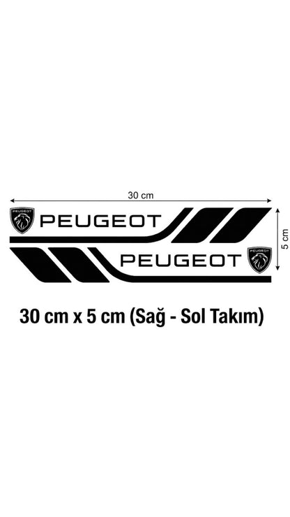 Marka Logolu Su Geçirmez  Araç Kapı ve Tampon Gövde Sticker Seti