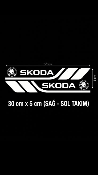 Marka Logolu Su Geçirmez  Araç Kapı ve Tampon Gövde Sticker Seti