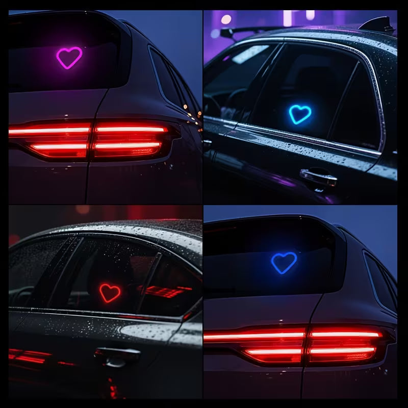 Kalp Neon LED  Kablosuz Araç Ambiyans