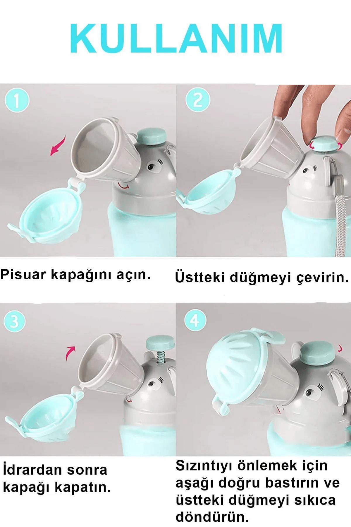 Seyahatlerde Tuvalet Krizini Bitiren Portatif Çocuk Pisuarı – Sızdırmaz & Hijyenik